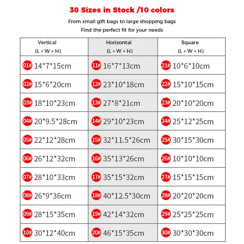 Custom Logo Paper Bags – 250gsm | 30 Sizes · 10 Colors · Ready to Ship | Laribbons Custom - laribbons Custom Shop