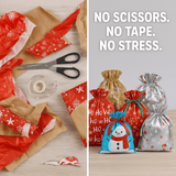 Krinkle Gift Bags – Pre - Assembled Festive Christmas Wrapping Bags with Ribbon | Family Pack (30 Bags) & Holiday Saver (60 Bags) | Laribbons Custom - laribbons Custom Shop