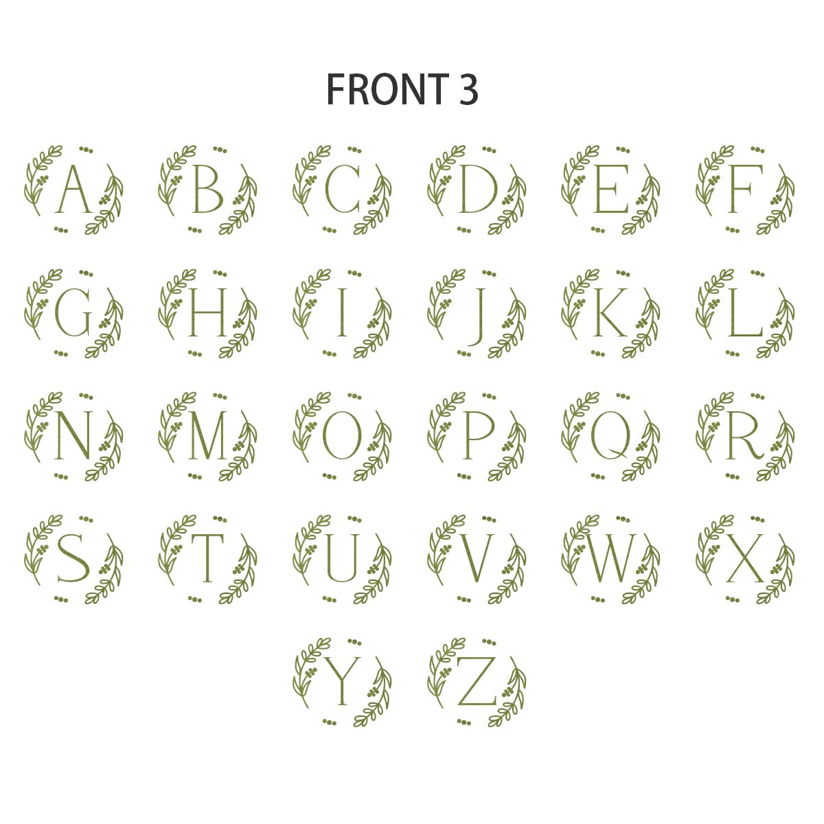 Custom Embroidered Bouquet Wrap | with Single Letter Vine Monogram | LaRibbons - laribbons Custom Shop