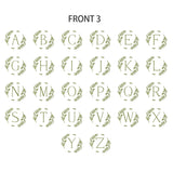 Custom Embroidered Bouquet Wrap | with Single Letter Vine Monogram | LaRibbons - laribbons Custom Shop