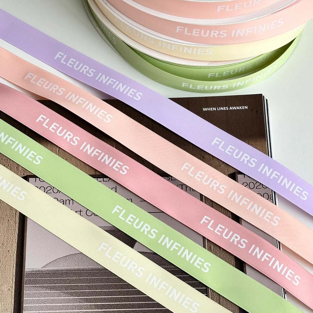 Custom Printed Polycotton Ribbon – Valentine's Day Personalized Logo, Text & Icons for Gift Wrapping | 100 Yards Per Roll | Laribbons Custom - laribbons Custom Shop