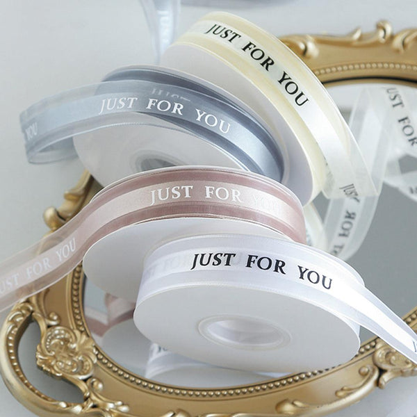 Personalized Satin Center Organza Ribbon - laribbons Custom Shop