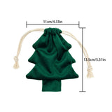 Christmas Tree Shape Velvet Drawstring Gift Pouches, Xmas Candy Jewelry Storage Bags| 2 Sizes, 2pcs/Pack | Mixable Colors - Laribbons Custom