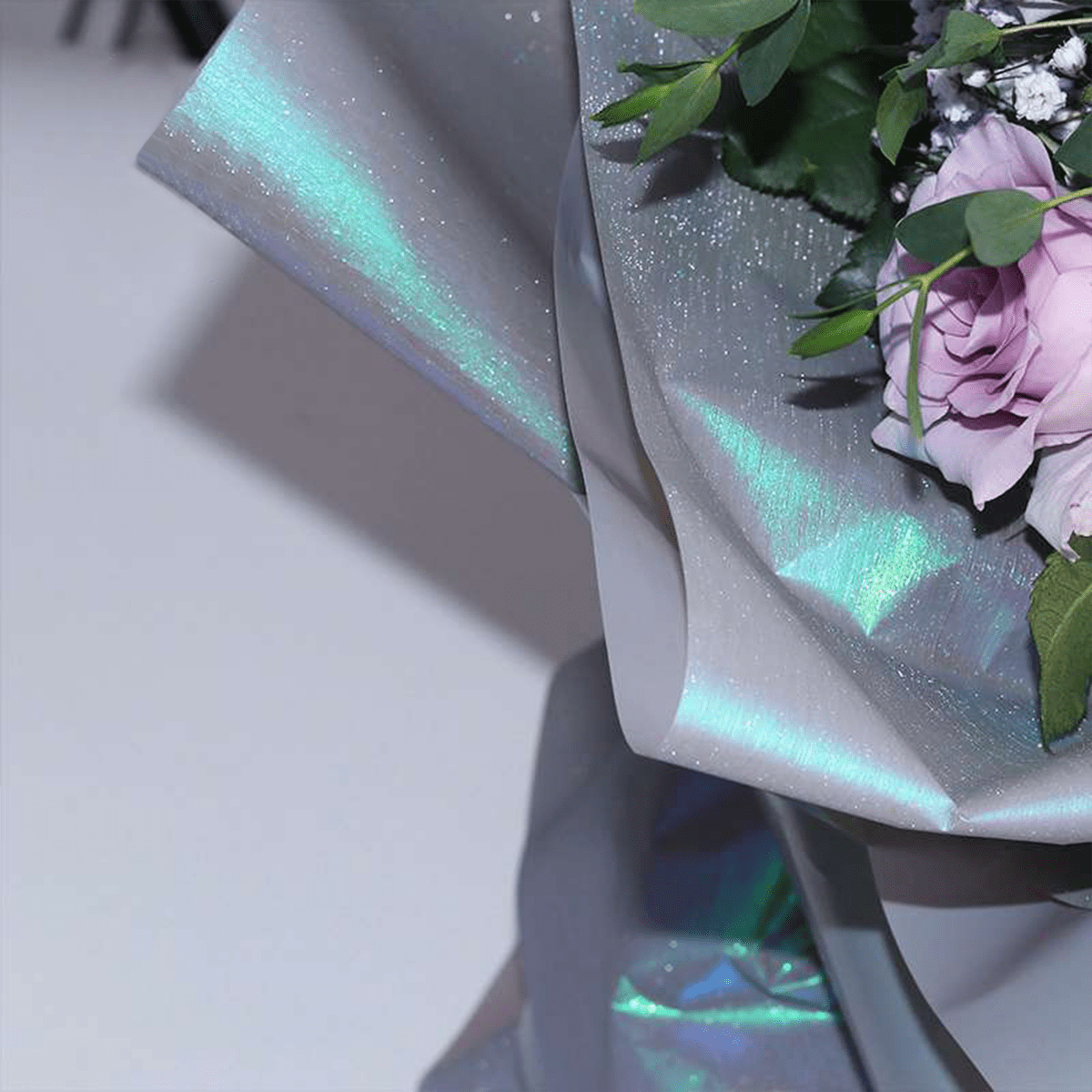 60x60cm Glitter Holographic Film Flower Packaging Sheets | P - BLN | MOQ 100pcs | Laribbon Custom - laribbons