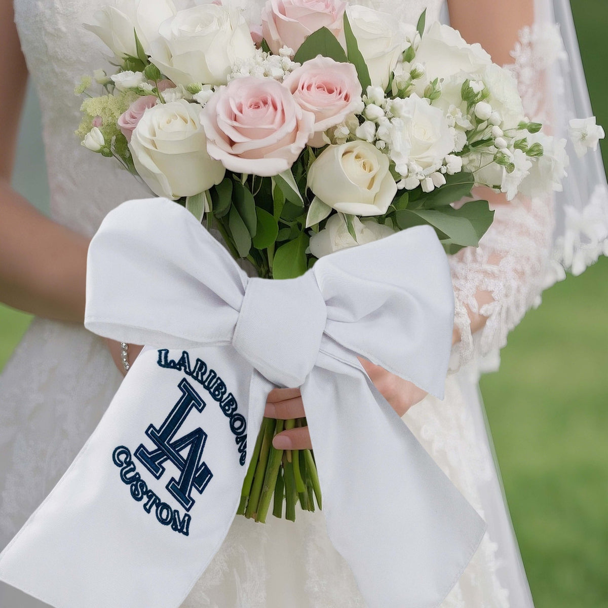 Custom Embroidered Wreath Sash | Monogram new home customized | LaRibbons - laribbons Custom Shop