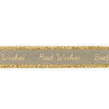 100 Yards Custom Logo Grosgrain Ribbon Roll - Gold Frayed Edges - laribbons Custom Shop