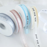 Personalized Satin Center Organza Ribbon - laribbons Custom Shop