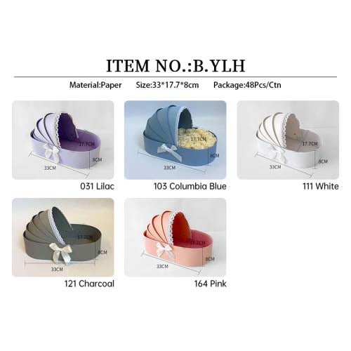 33×17.7×8cm Cradle - Style Flower Gift Box | B.YLH | Laribbons Custom - laribbons