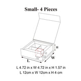4 - Piece/Cavity Small Rigid Empty Chocolate Confectionery Packaging Box - laribbons Custom Shop