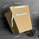 Custom Floral Kraft Paper Tote Bags with White Foil Logo – 2 Sizes – MOQ 200 | Laribbons Custom - laribbons Custom Shop