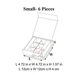 6 - Piece/Cavity Small Rigid Empty Chocolate Confectionery Packaging Box - laribbons Custom Shop