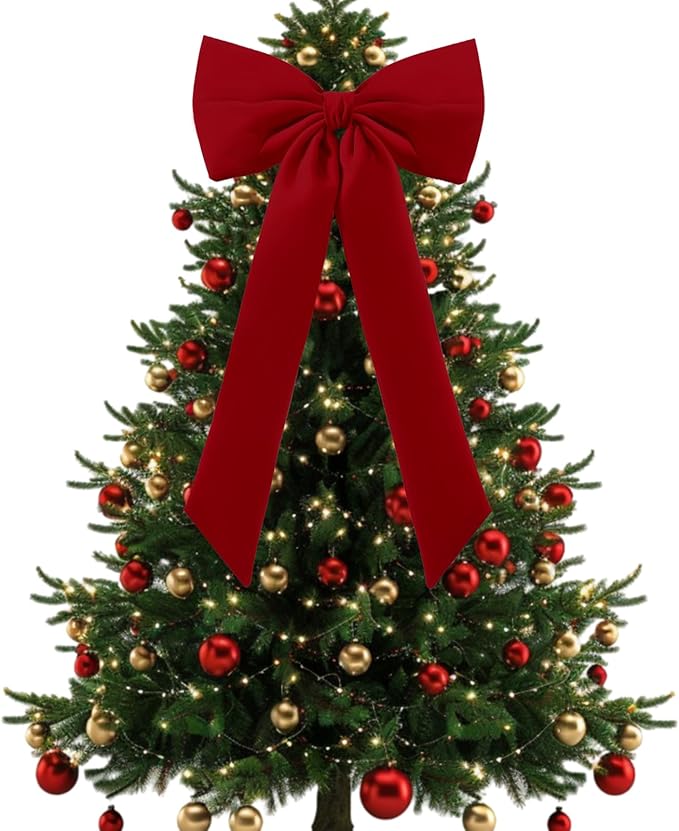 Vintage Burgundy Velvet Christmas Bow | Xmas Wreath Tree Door Decor Bow | 3 Sizes Available | MOQ 2 Pcs - Laribbons Custom