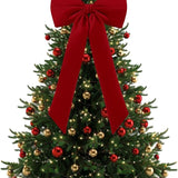 Vintage Burgundy Velvet Christmas Bow | Xmas Wreath Tree Door Decor Bow | 3 Sizes Available | MOQ 2 Pcs - Laribbons Custom