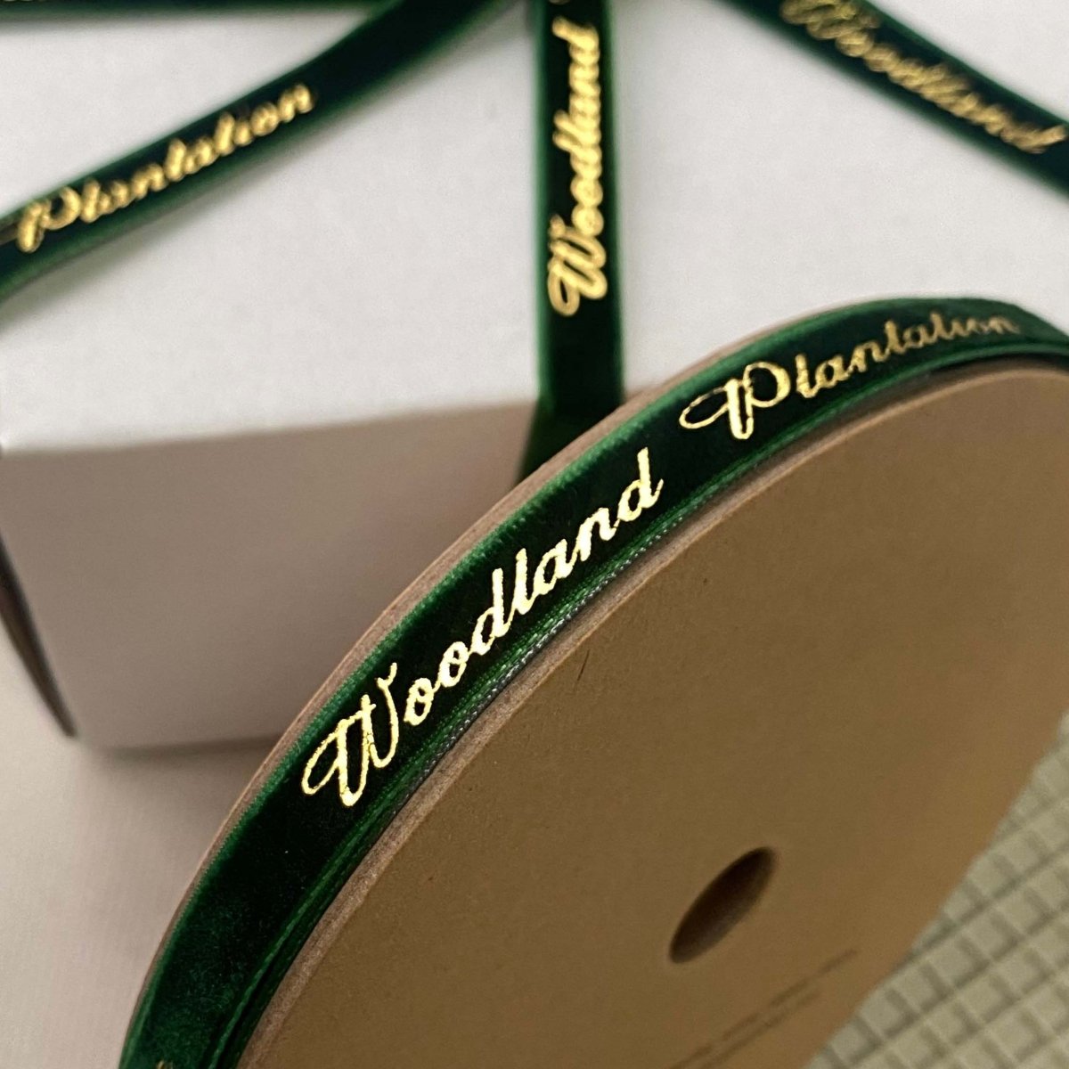 Custom Foil Stamped Velvet Ribbon with Logo – Luxury Gift & Retail Packaging | Laribbons Custom - laribbons Custom Shop