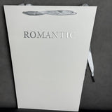 Custom Logo Flower Shop Paper Bags – White Embossed Tote with Silver or Pink Foil, 2 Sizes in Stock | Laribbons Custom - laribbons Custom Shop