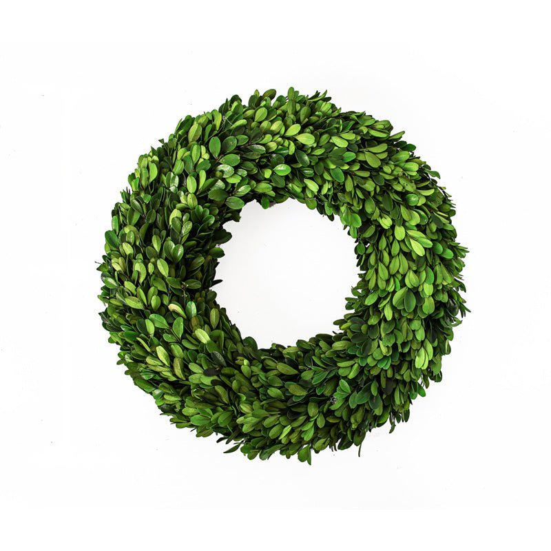 Custom Boxwood Wreath – Handmade Preserved Greenery for Door & Decor | Laribbons Custom - laribbons Custom Shop