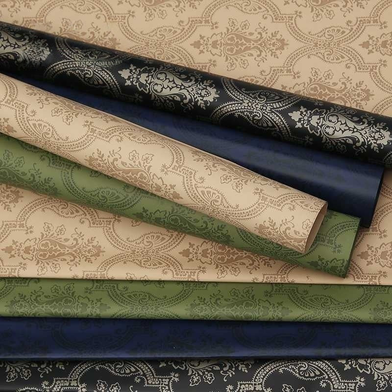 56x56cm BOPP Vintage Damask Flower Packaging Sheets | P - BCZBLK | MOQ 100pcs | Laribbon Custom - laribbons
