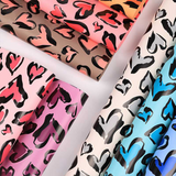 53x53cm BOPP Heart - Leopard Print Flower Packaging Sheets | P - BXH | MOQ 100pcs | Laribbon Custom - laribbons