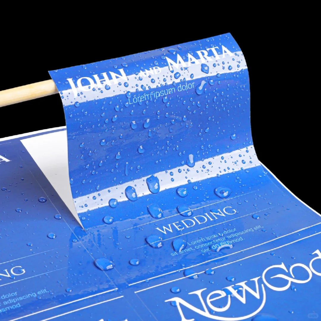 Custom White Vinyl Stickers | Weatherproof & Durable for Packaging | Laribbons Custom - laribbons Custom Shop