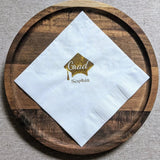 Custom 2 - Ply Napkins with Logo | White, FSC Certified, Food - Safe Ink | Laribbons Custom - laribbons Custom Shop