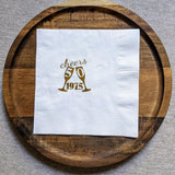 Custom 2 - Ply Napkins with Logo | White, FSC Certified, Food - Safe Ink | Laribbons Custom - laribbons Custom Shop