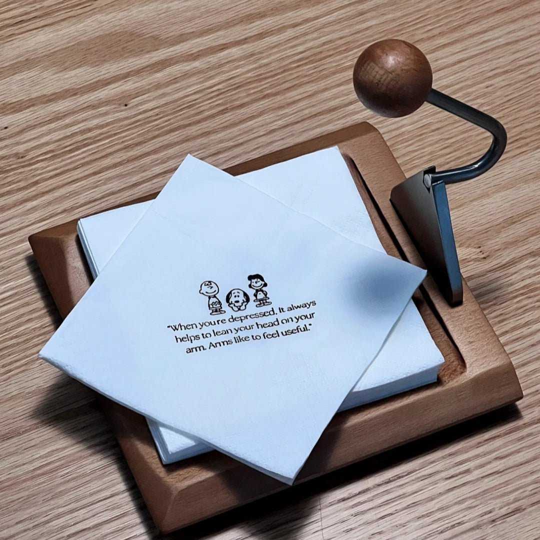 Custom 2 - Ply Napkins with Logo | White, FSC Certified, Food - Safe Ink | Laribbons Custom - laribbons Custom Shop