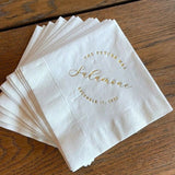 Custom 2 - Ply Napkins with Logo | White, FSC Certified, Food - Safe Ink | Laribbons Custom - laribbons Custom Shop