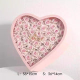 Heart - Shaped Flower Gift Box with Clear Window | BX - FSSJDTX | Laribbons Custom - laribbons