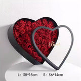 Heart - Shaped Flower Gift Box with Clear Window | BX - FSSJDTX | Laribbons Custom - laribbons