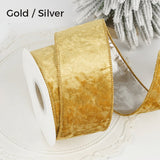 Reversible Velvet Ribbon 2.5 Inch | Double - Sided Velvet & Metallic Backing | 10 Yard Roll | Laribbons Custom - laribbons Custom Shop
