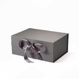Custom Logo Ribbon Gift Boxes – 9.25×6.7×4 in, Foldable & Collapsible | 20 Colors | Laribbons Custom - laribbons Custom Shop