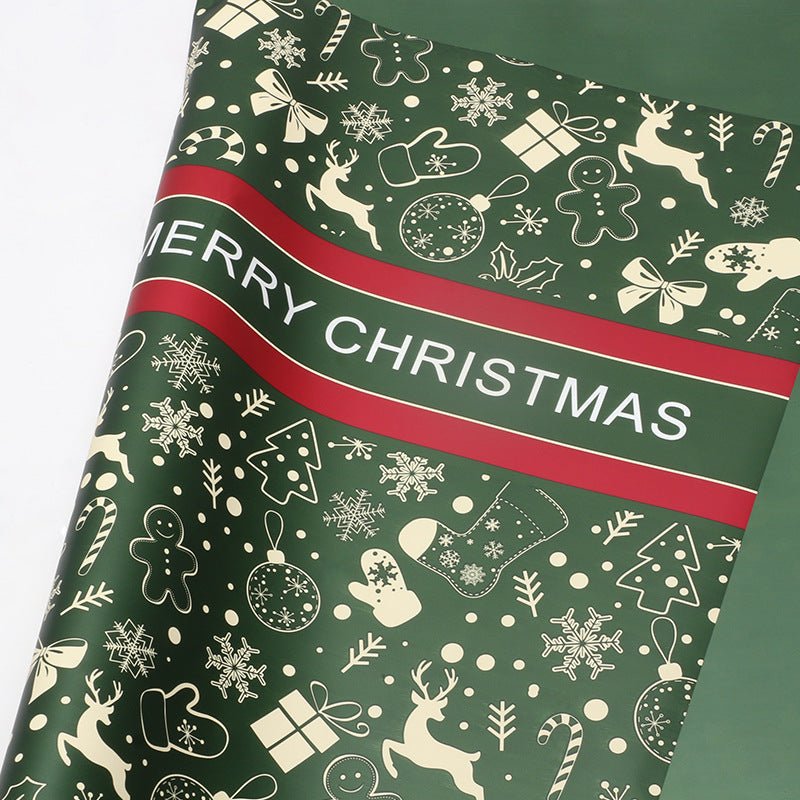 Christmas Flower Wrapping Sheets – 20 Pack, 22" x 22", Waterproof Plastic, Tear - Resistant, 17 Red, Green & White Designs | Laribbons Custom - laribbons Custom Shop