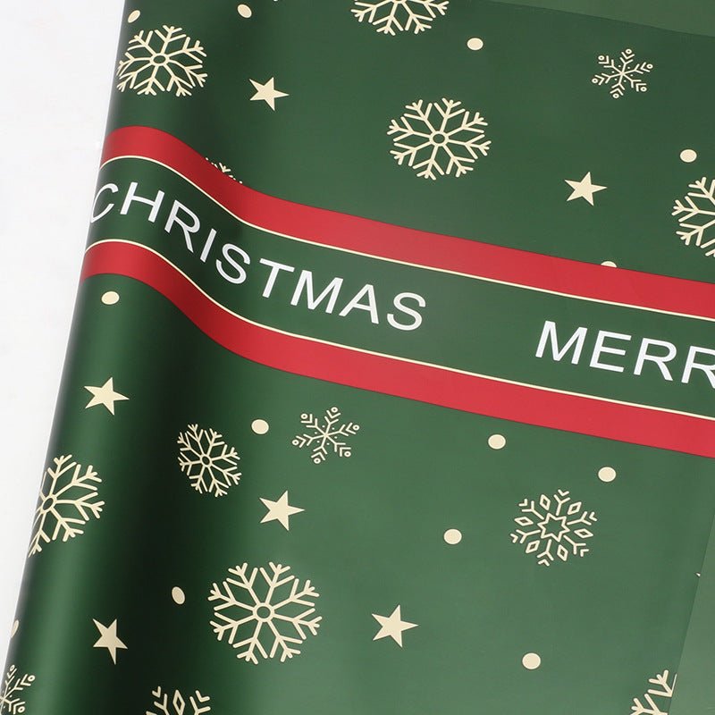Christmas Flower Wrapping Sheets – 20 Pack, 22" x 22", Waterproof Plastic, Tear - Resistant, 17 Red, Green & White Designs | Laribbons Custom - laribbons Custom Shop