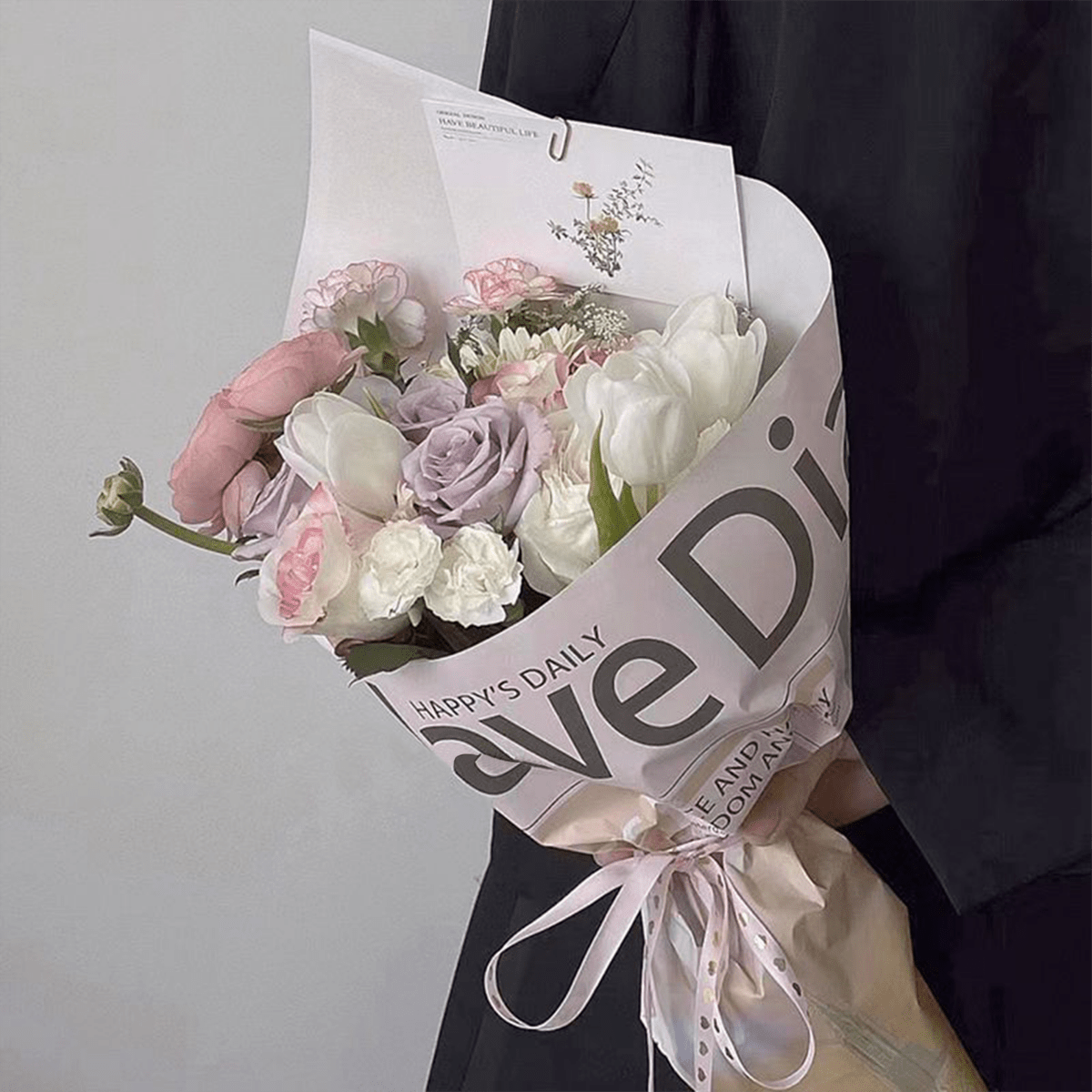 58x52cm Vintage Newspaper - Style Flower Packaging Sheets | P - HBXL002 | MOQ 100pcs | Laribbon Custom - laribbons