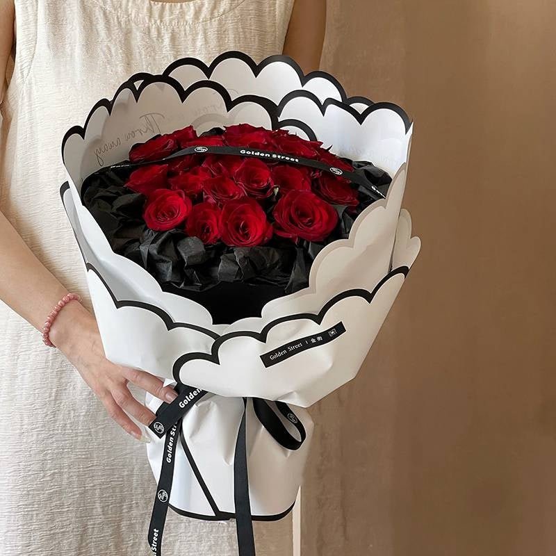 55x30x45cm BOPP Scalloped Flower Packaging Sheets | P - HBZ| MOQ 100pcs | Laribbon Custom - laribbons