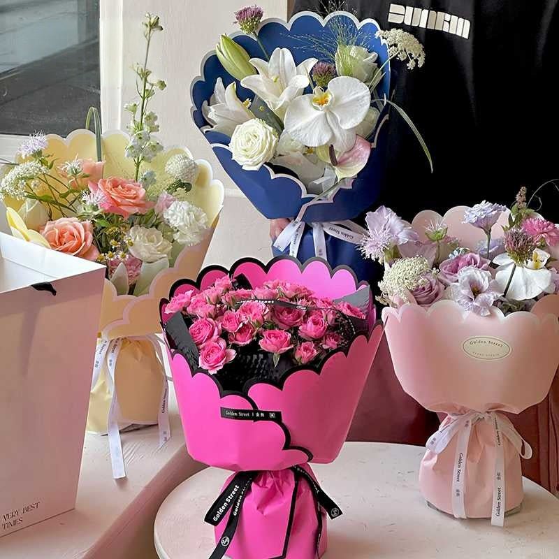 55x30x45cm BOPP Scalloped Flower Packaging Sheets | P - HBZ| MOQ 100pcs | Laribbon Custom - laribbons