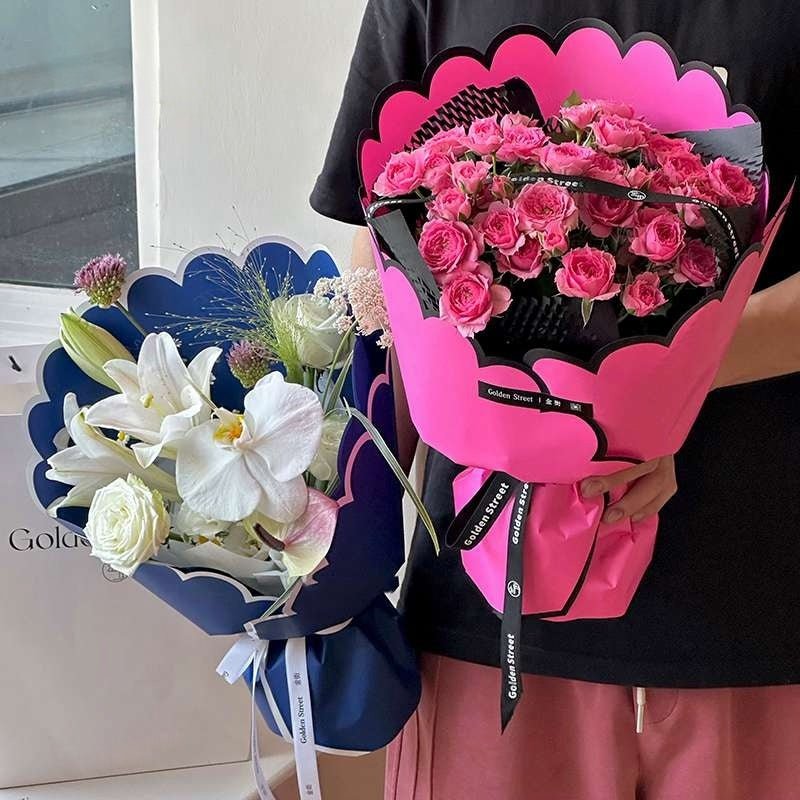 55x30x45cm BOPP Scalloped Flower Packaging Sheets | P - HBZ| MOQ 100pcs | Laribbon Custom - laribbons