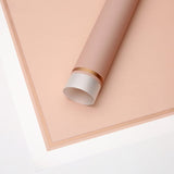 58x58cm Matte Film with Gold Trim Flower Packaging Sheets | P - HX038 | MOQ 100pcs | Laribbon Custom - laribbons