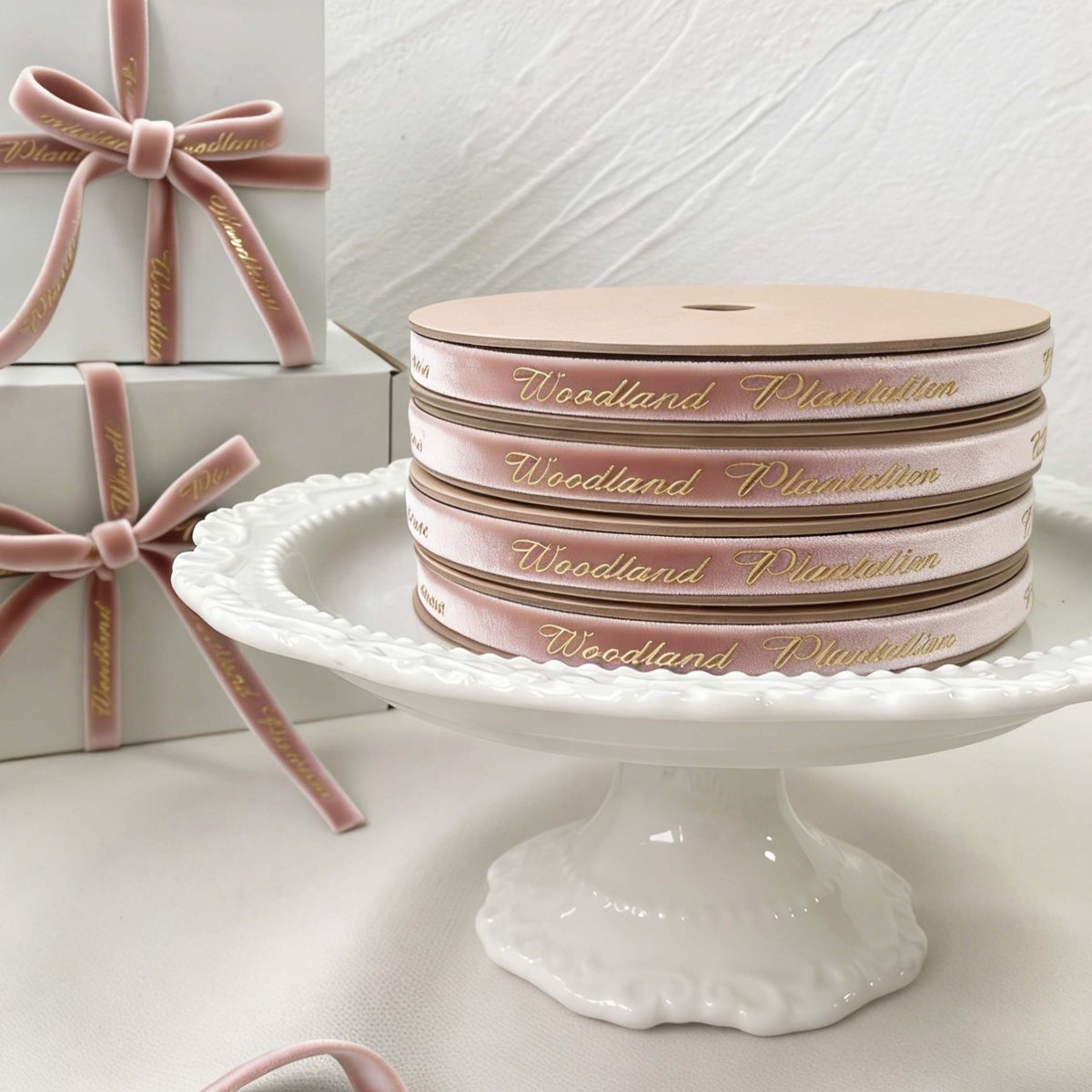 Custom Foil Stamped Velvet Ribbon – Valentine's Day Luxury Gift & Retail Packaging | Laribbons Custom - laribbons Custom Shop