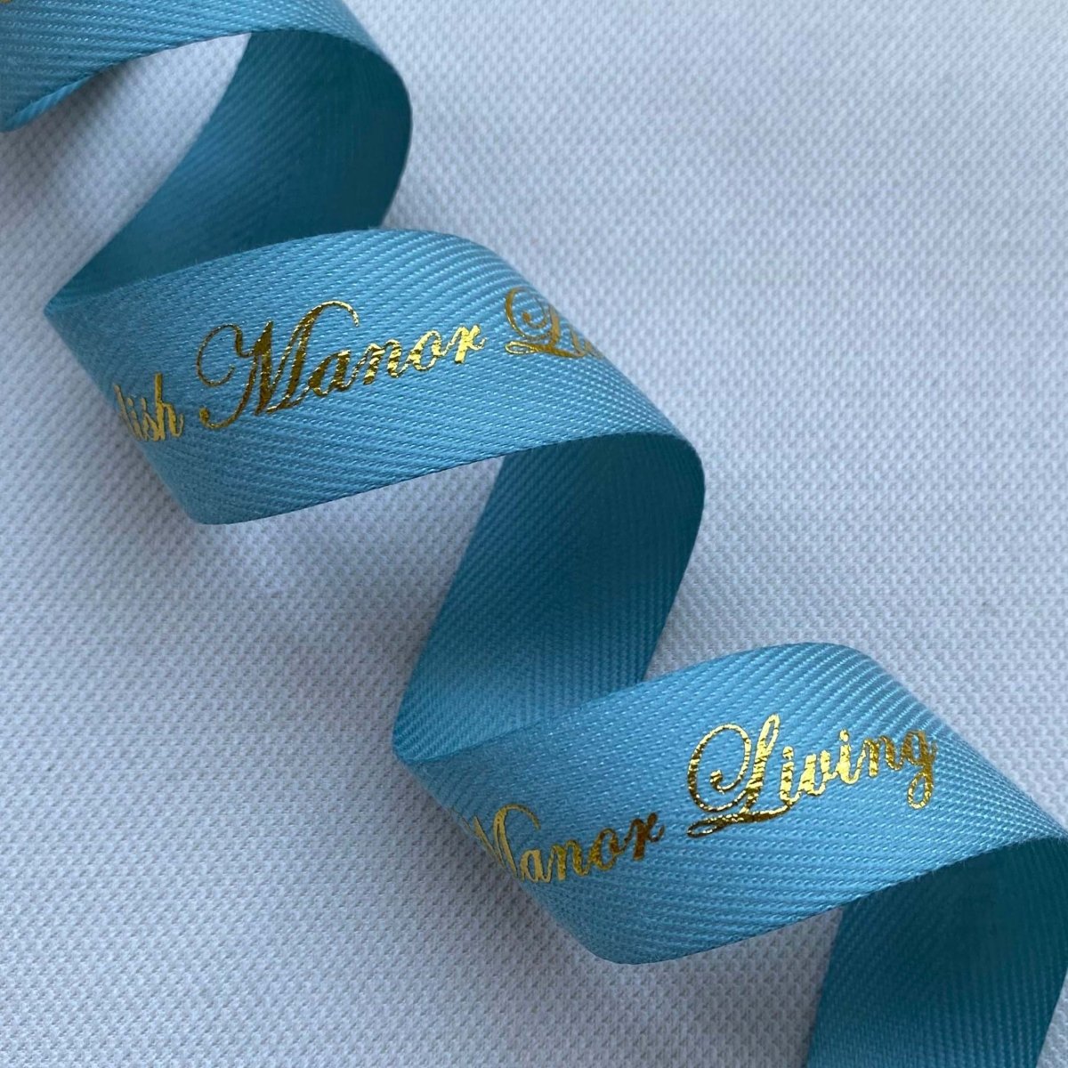 Custom Polyster Herringbone Ribbon with Logo – Personalized Printed Ribbon for Branding & Packaging | 100 Yards/Roll | Laribbons Custom - laribbons Custom Shop
