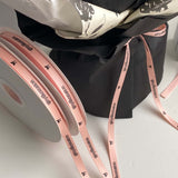 Custom Polyster Herringbone Ribbon with Logo – Personalized Printed Ribbon for Branding & Packaging | 100 Yards/Roll | Laribbons Custom - laribbons Custom Shop