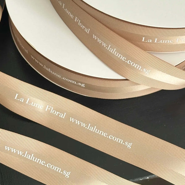 Elegant Custom Grosgrain Edge Satin Ribbon - 100 Yards per Roll for Crafting, Decorating, and Gift Wrapping - Laribbons Custom