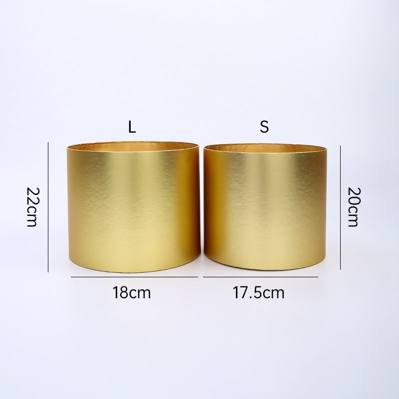 Metallic Cylinder Flower Box | BX - JSSLMYT | Laribbons Custom - laribbons