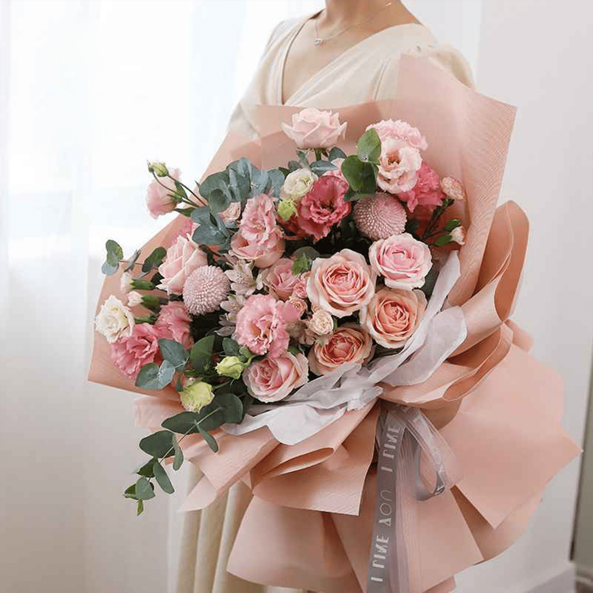 58x58cm PE Textured Paper Flower Packaging Sheets | P - KFZ | MOQ 100pcs | Laribbon Custom - laribbons