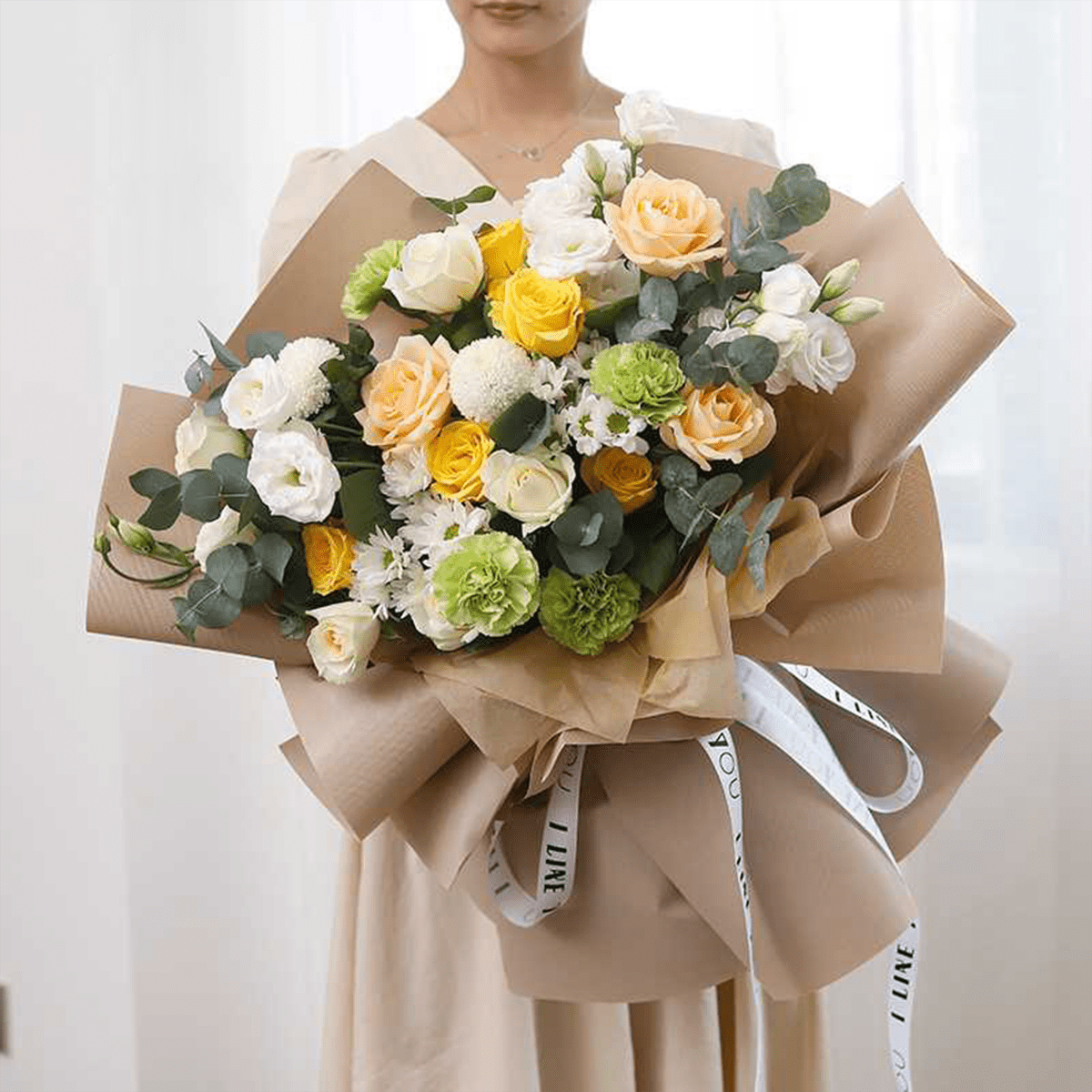 58x58cm PE Textured Paper Flower Packaging Sheets | P - KFZ | MOQ 100pcs | Laribbon Custom - laribbons