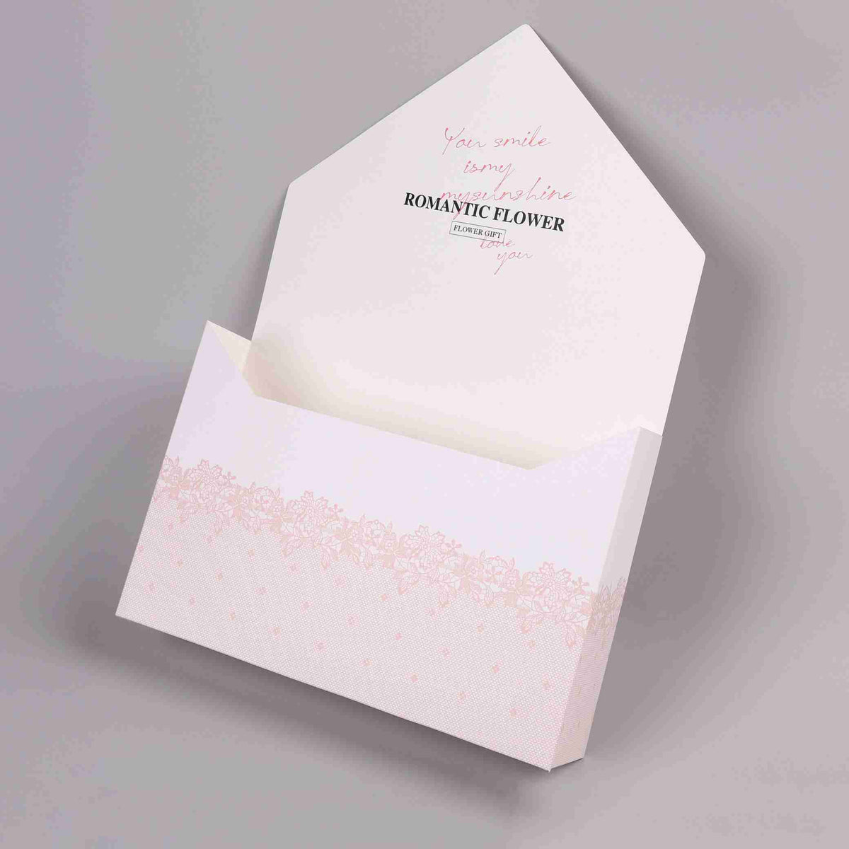 35x8x51cm Envelope - Style Flower Gift Box with Lace Print | BX - LMLX | Laribbons Custom - laribbons