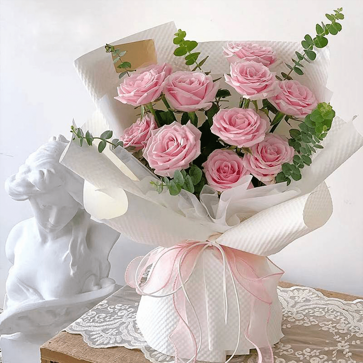 53x53cm Paper Flower Packaging Sheets | MOQ 100pcs | Laribbon Custom - laribbons