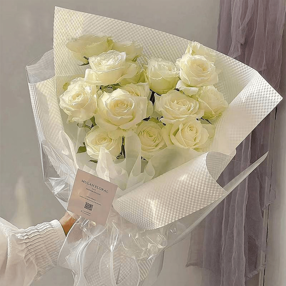 53x53cm Paper Flower Packaging Sheets | MOQ 100pcs | Laribbon Custom - laribbons