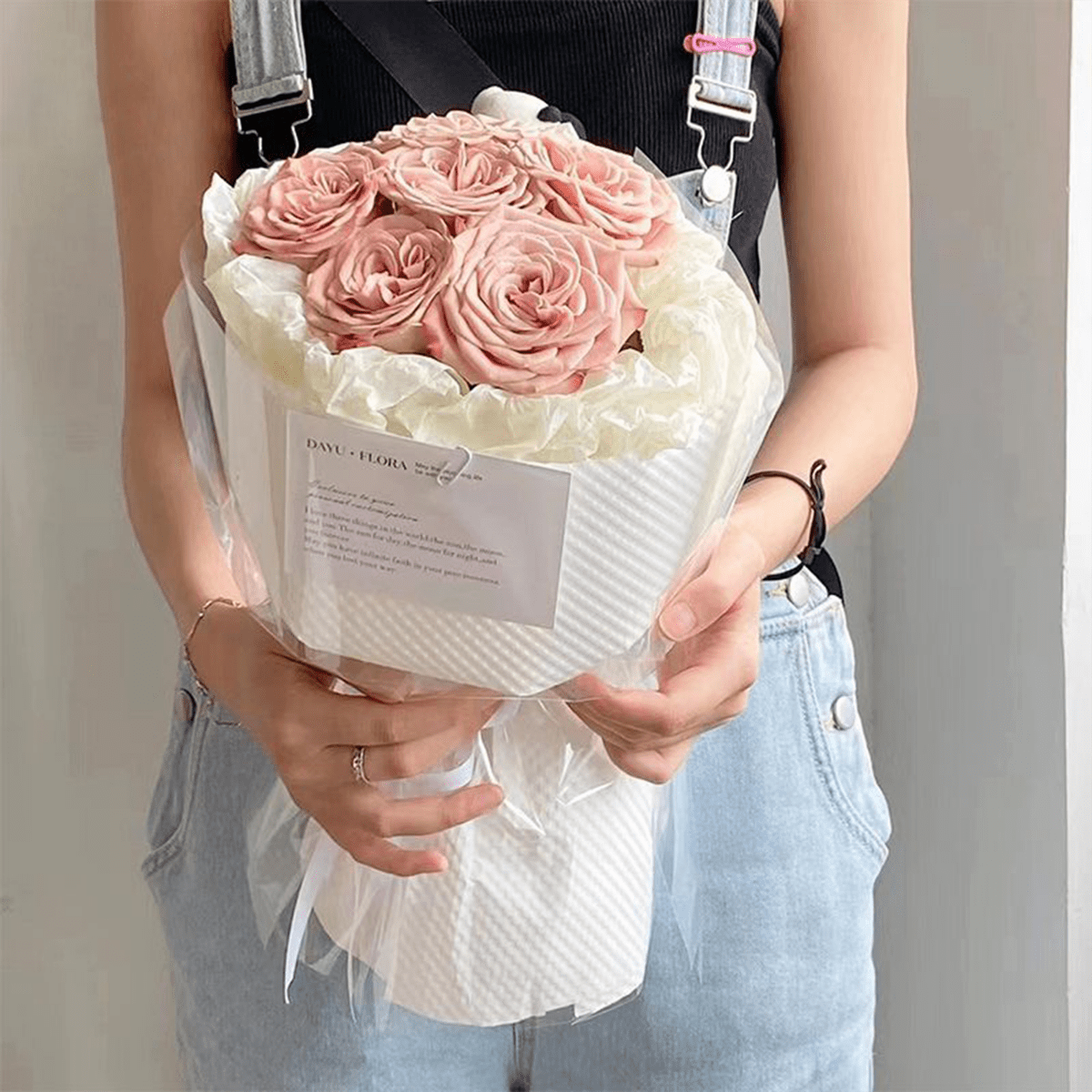 53x53cm Paper Flower Packaging Sheets | MOQ 100pcs | Laribbon Custom - laribbons