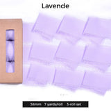 Handmade Chiffon Ribbon with Raw Edge – 1.5